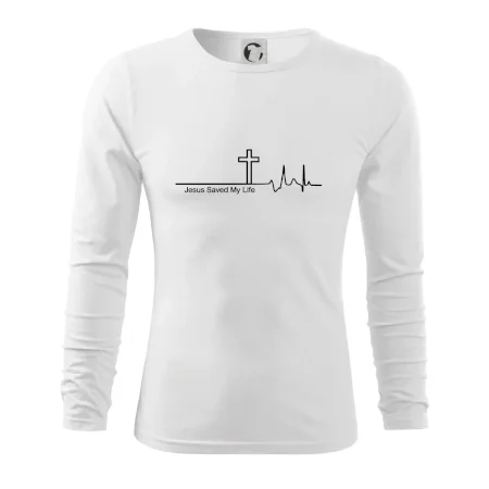 Jesus Saved My Life kříž ekg