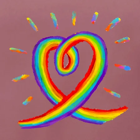Srdce pride duha kreslená