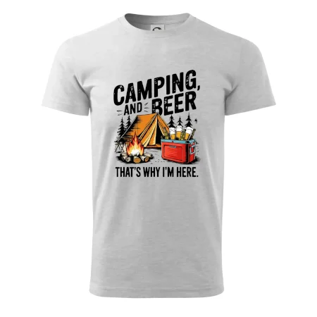 Černý nápis nápis Camping and beer