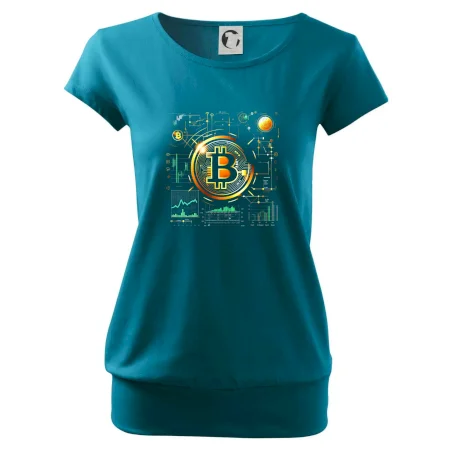 Bitcoin logo s grafy