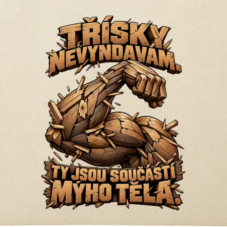 Třísky nevyndavám ty jsou součástí mýho těla - dřevěná paže