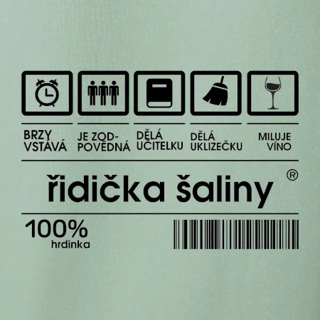Čárový kód - řidička šaliny