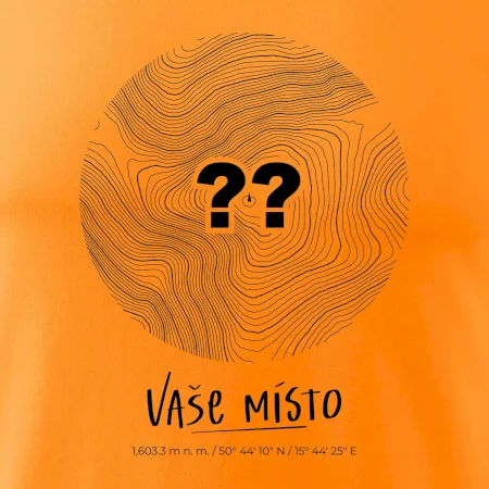 Vaše místo - vrstevnice v kruhu