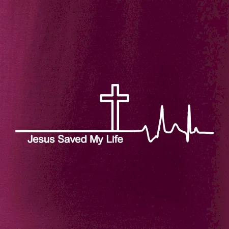 Jesus Saved My Life kříž ekg