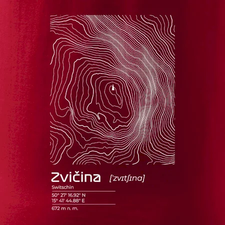 Zvičina - vrstevnice v obdélníku