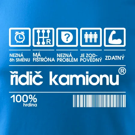 Čárový kód řidič kamionu