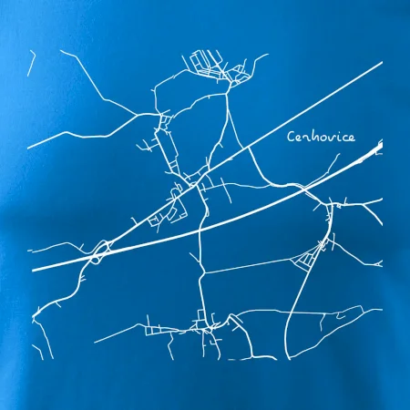 Černobílá mapa Cerhovice 267 61