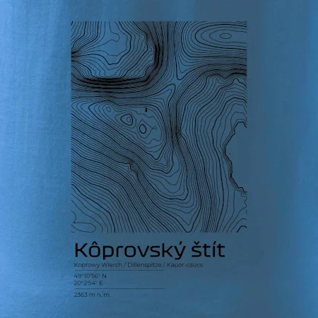 Kôprovský štít - vrstevnice v obdélníku