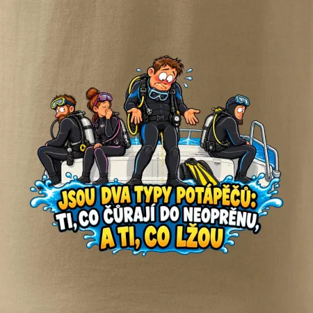 Dva typy potápěčů v neoprenu