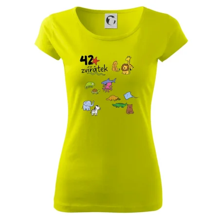 Tričko + 42 nažehlovacích zvířátek