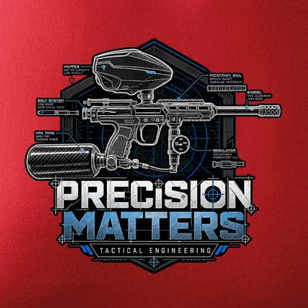 Technický nákres precision matters paintball