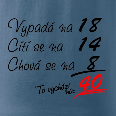 Vypadá, cítí se, chová se - 40 let