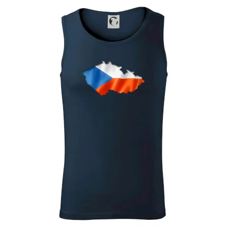 Česká vlajka v obrysu republiky