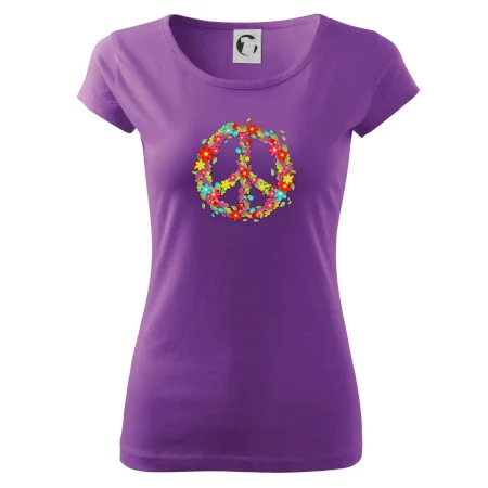 Peace symbol červené květiny