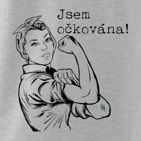Jsem očkována - černě