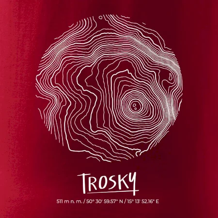 Trosky - vrstevnice v kruhu