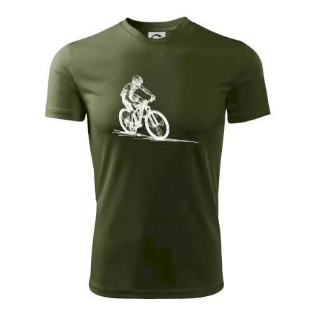 MTB kreslený cyklista