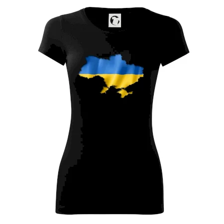 Ukrajina vlajka mapa