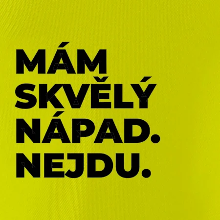 MÁM SKVĚLÝ NÁPAD. NEJDU.