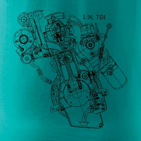 Motor Škoda/ VW 1.9L  TDI z boku