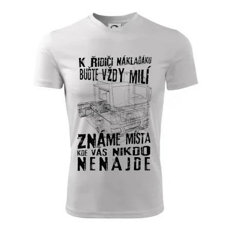 K řidiči náklaďáku buďte vždy milý