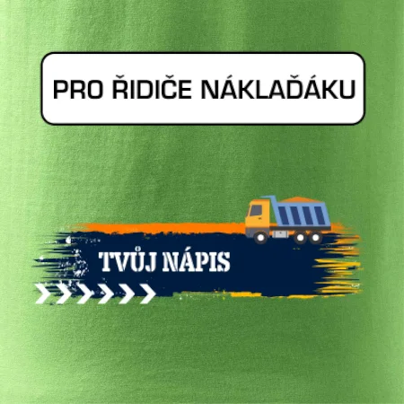 Stavba - vlastní nápis - náklaďák
