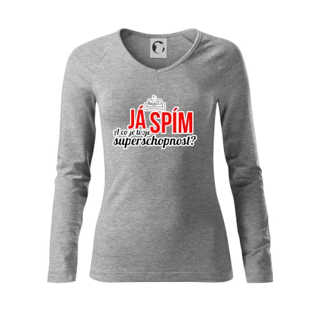 Já spím - tvoje superschopnost? rovný nápis