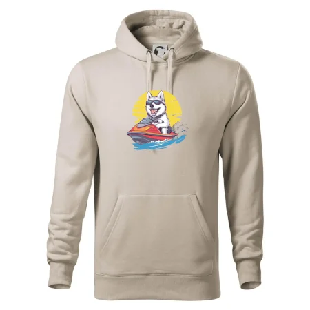 Husky na vodním skútru