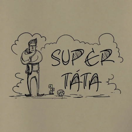 Kreslený nápis super táta