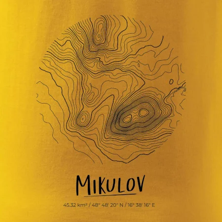 Mikulov - vrstevnice v kruhu