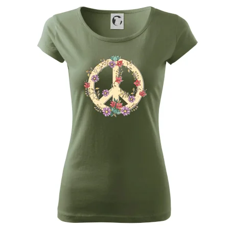 Peace symbol pískový