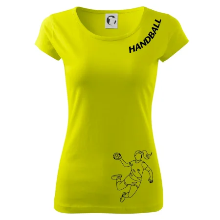 Handball nápis šikmo  - holka