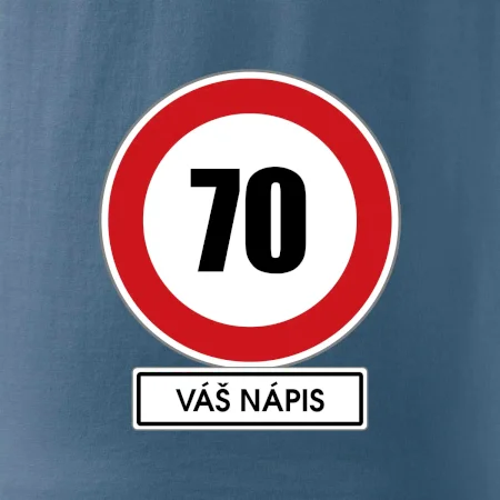 Dopravní značka - rychlost 70 - váš nápis