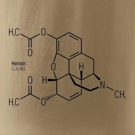 Molekulární struktura Heroin