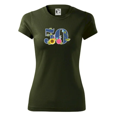 Květinové číslo kreslené - 50