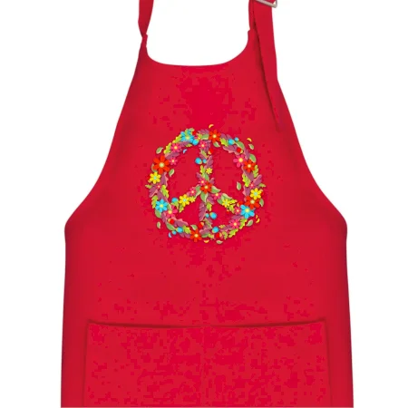 Peace symbol červené květiny
