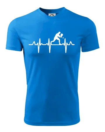 EKG stolní tenista stojící
