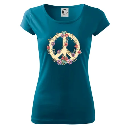 Peace symbol pískový