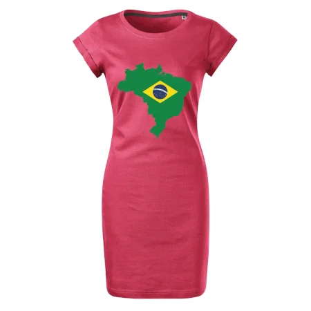 Brazílie vlajka v mapě