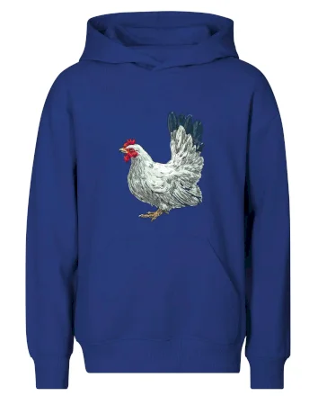 Slepice kreslená bílá