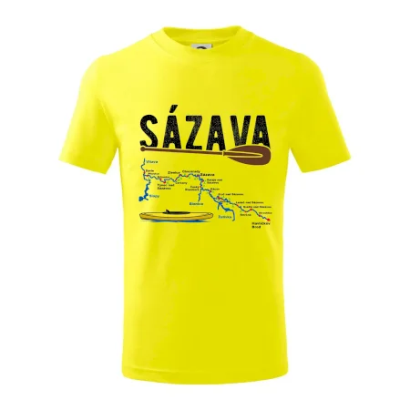 Mapa řeky Sázavy