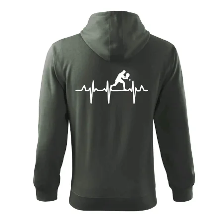 EKG stolní tenista stojící