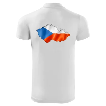 Česká vlajka v obrysu republiky