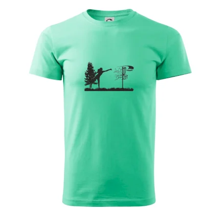 Disc golf - žena černý obrázek