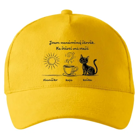 Jsem nenáročný člověk. Ke štěstí mi stačí sluníčko kafe kočka