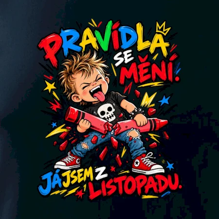 Pravidla se mění listopadový rebel s rozlomenou pastelkou