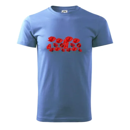 Vlčí mák v řadě