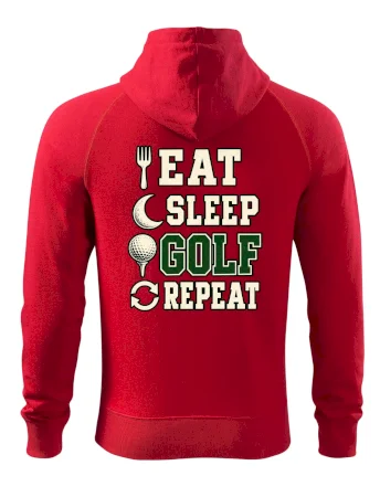 Eat sleep golf repeat typografie