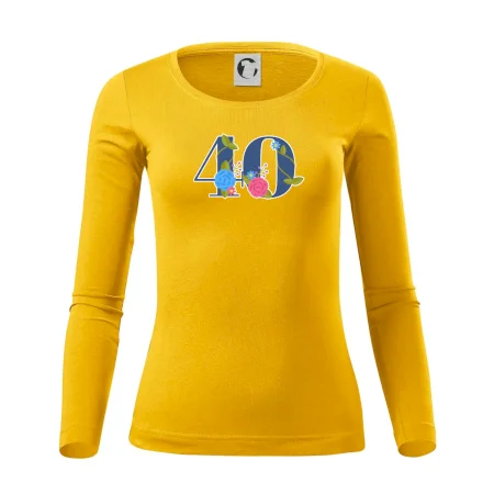 Květinové číslo kreslené - 40