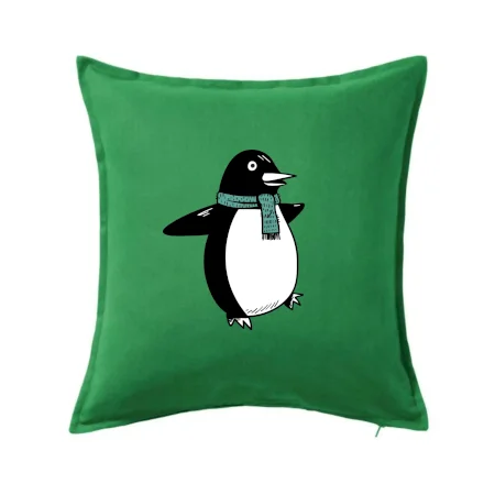 Tučňák se zelenou šálou